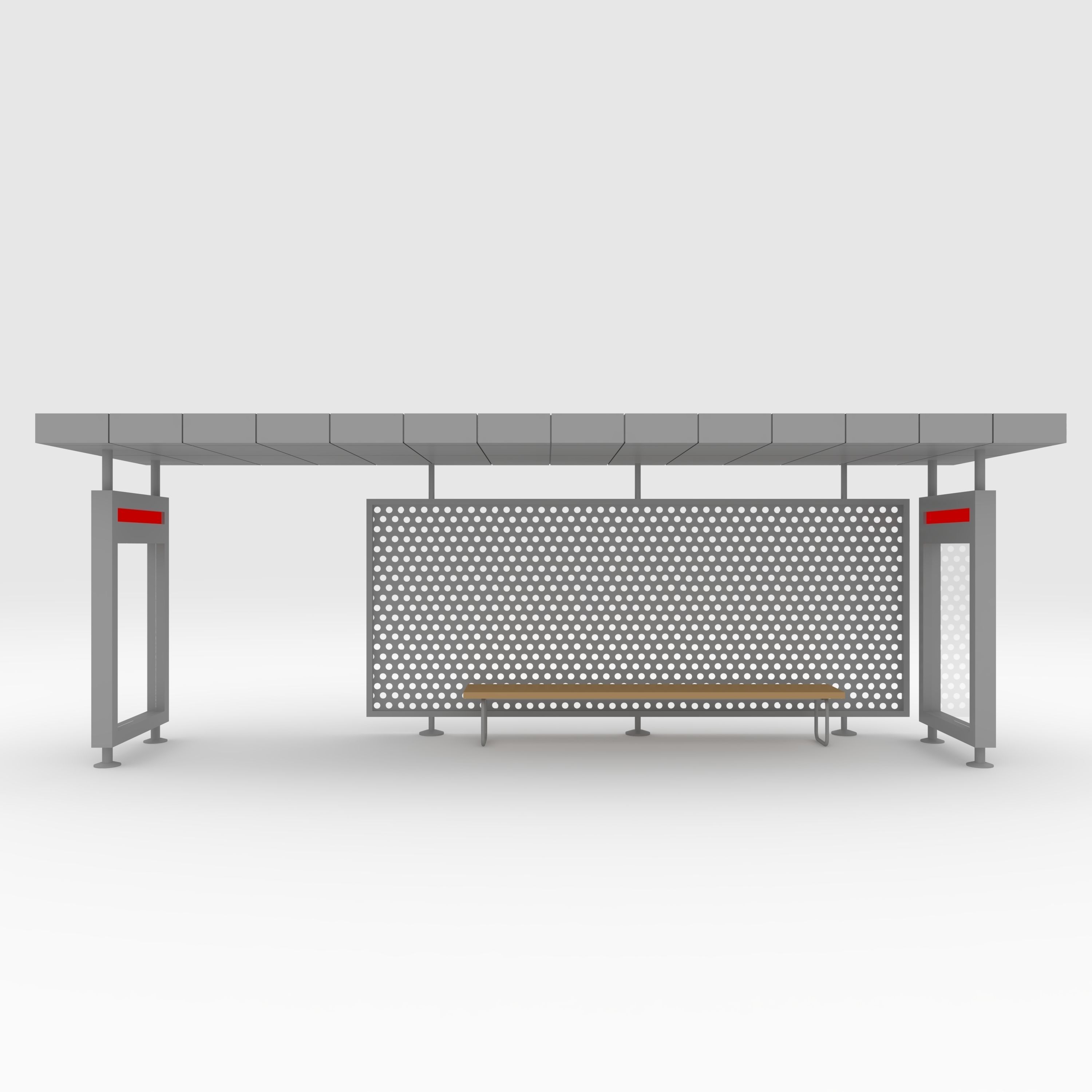Bus Shelter 1 3D model_2