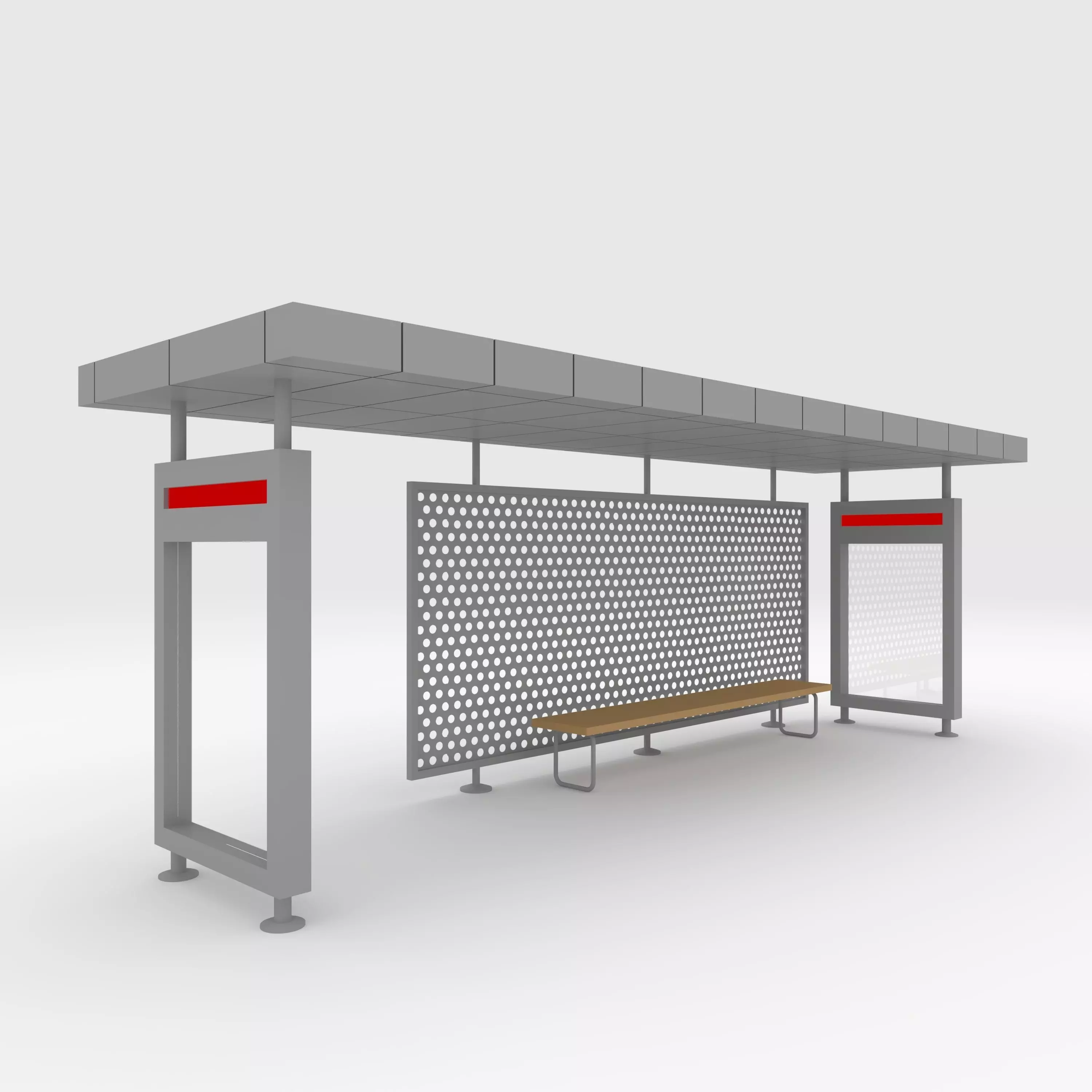 Bus Shelter 1 3D model_0