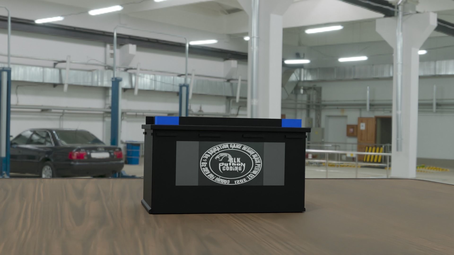 Car Battery Free low-poly 3D model_5