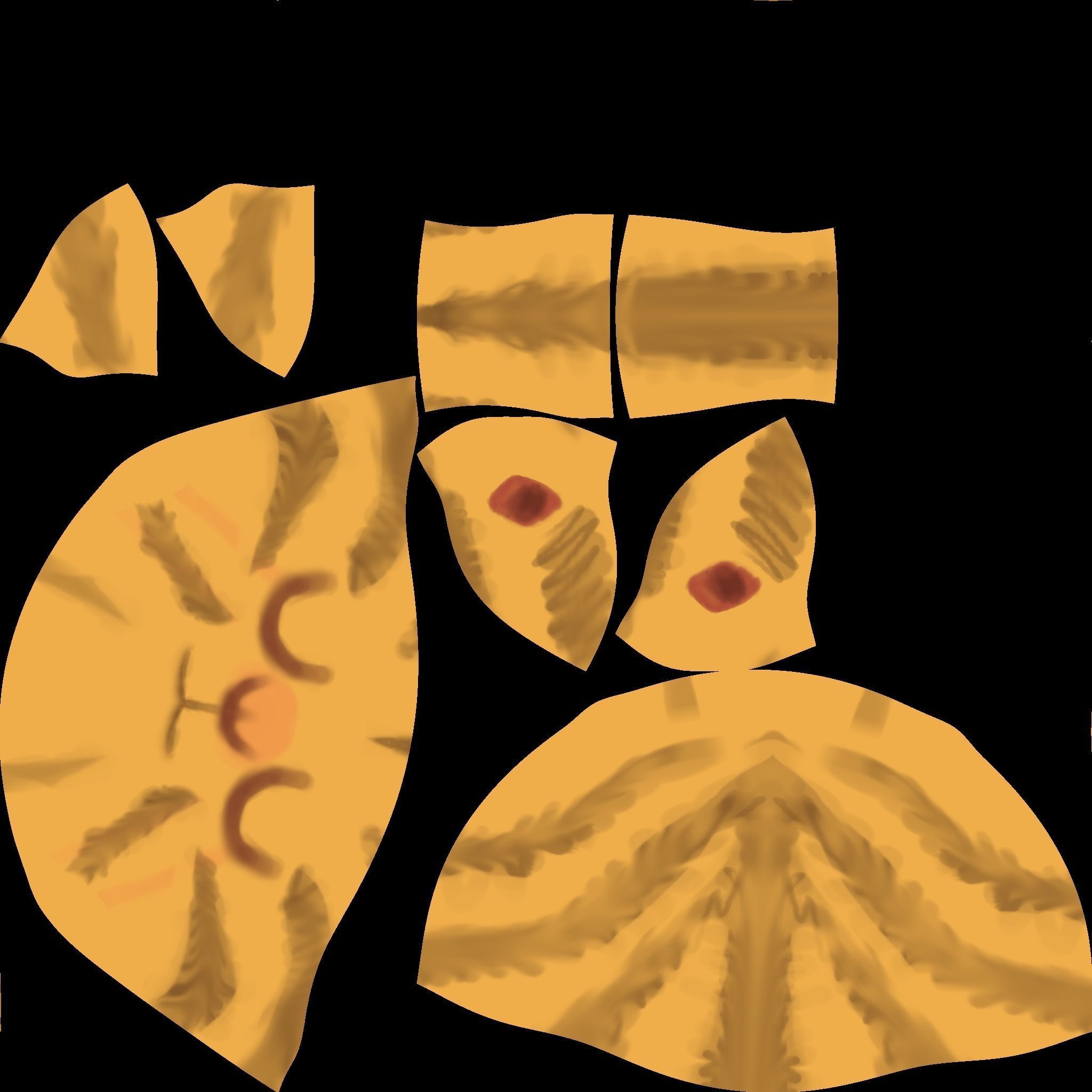 Ginger Cat with a Wizard Outfit Low-poly 3D model_9