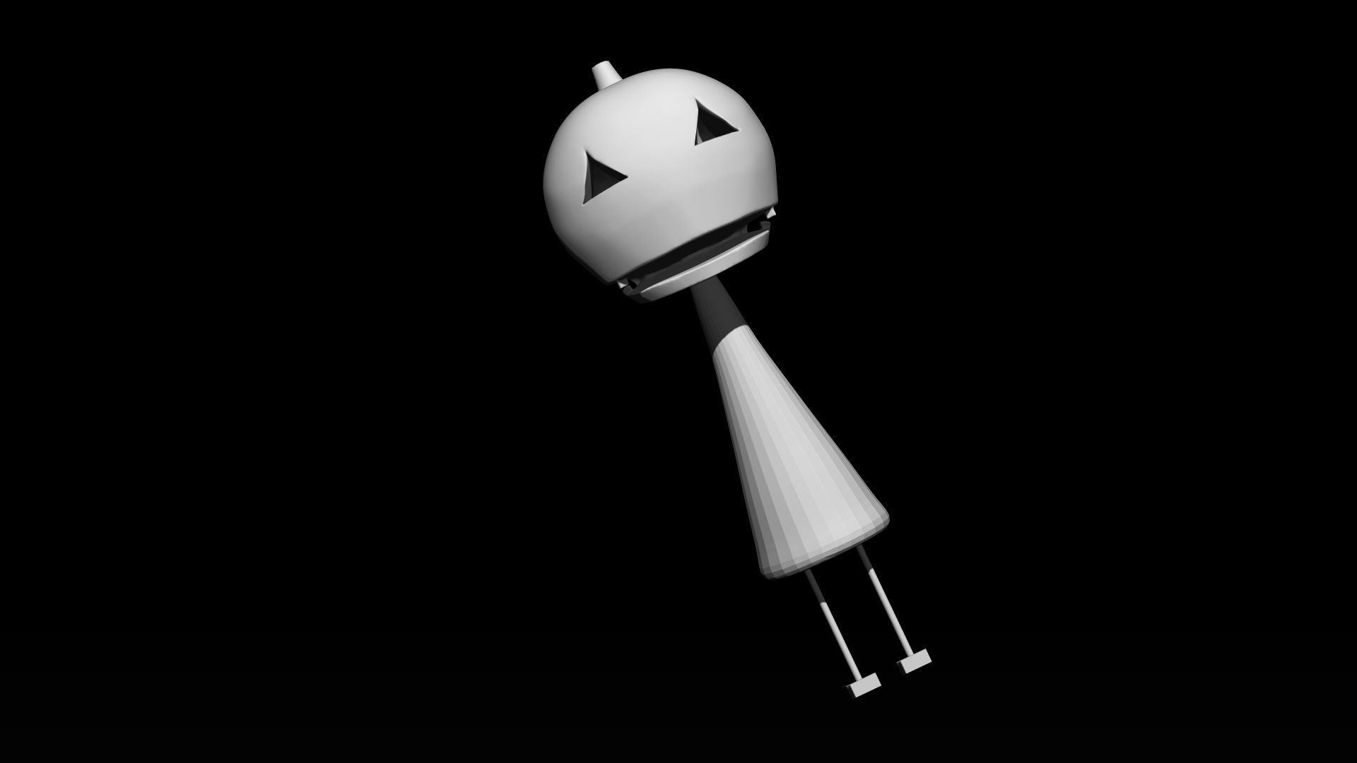 Halloween pumpkin head  3D print model_5