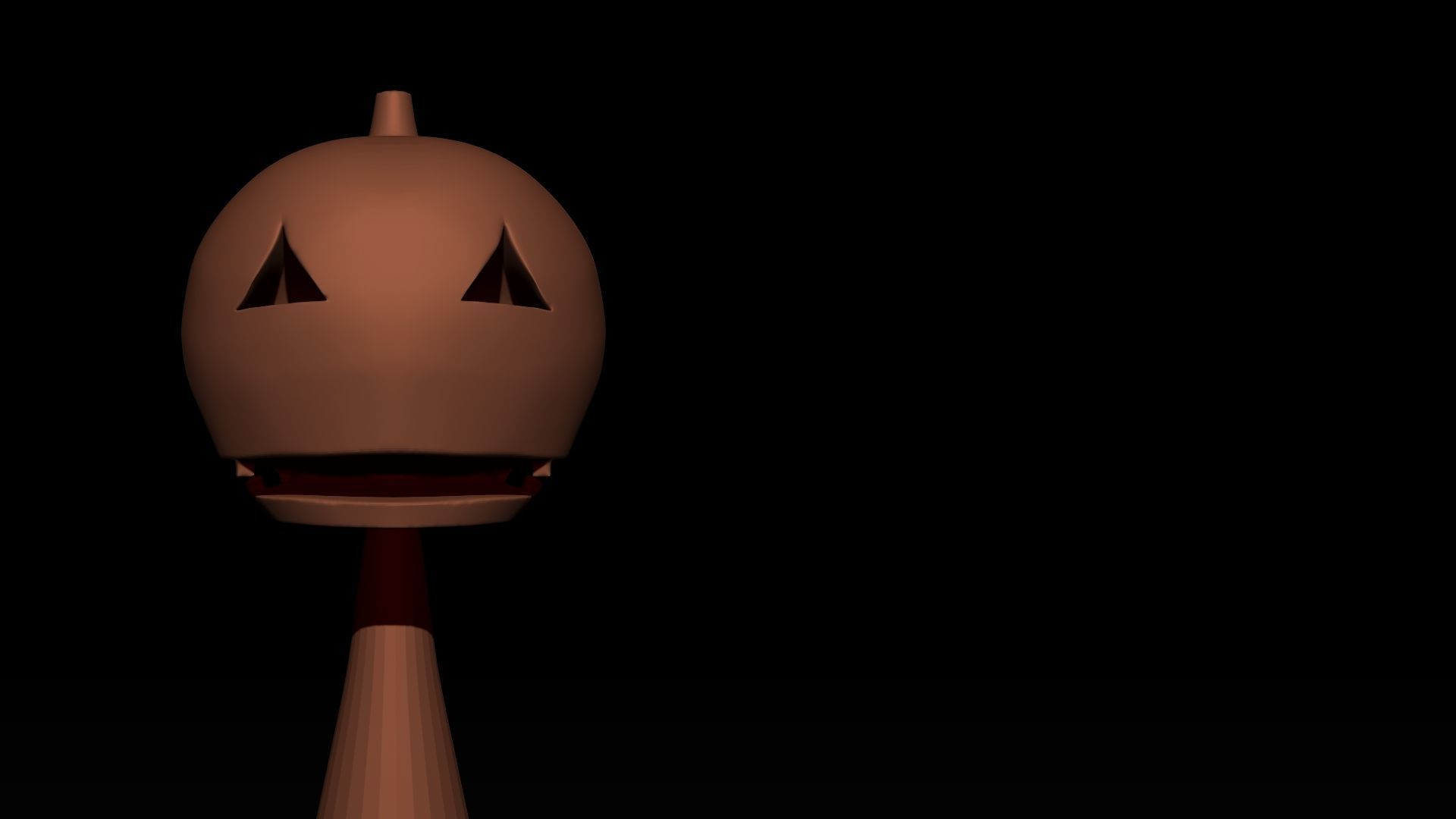 Halloween pumpkin head  3D print model_3
