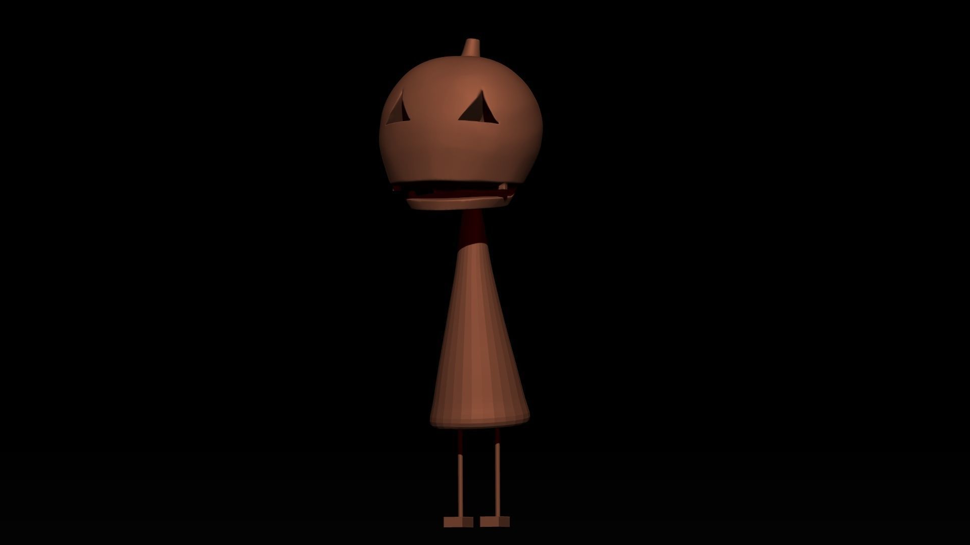 Halloween pumpkin head  3D print model_2
