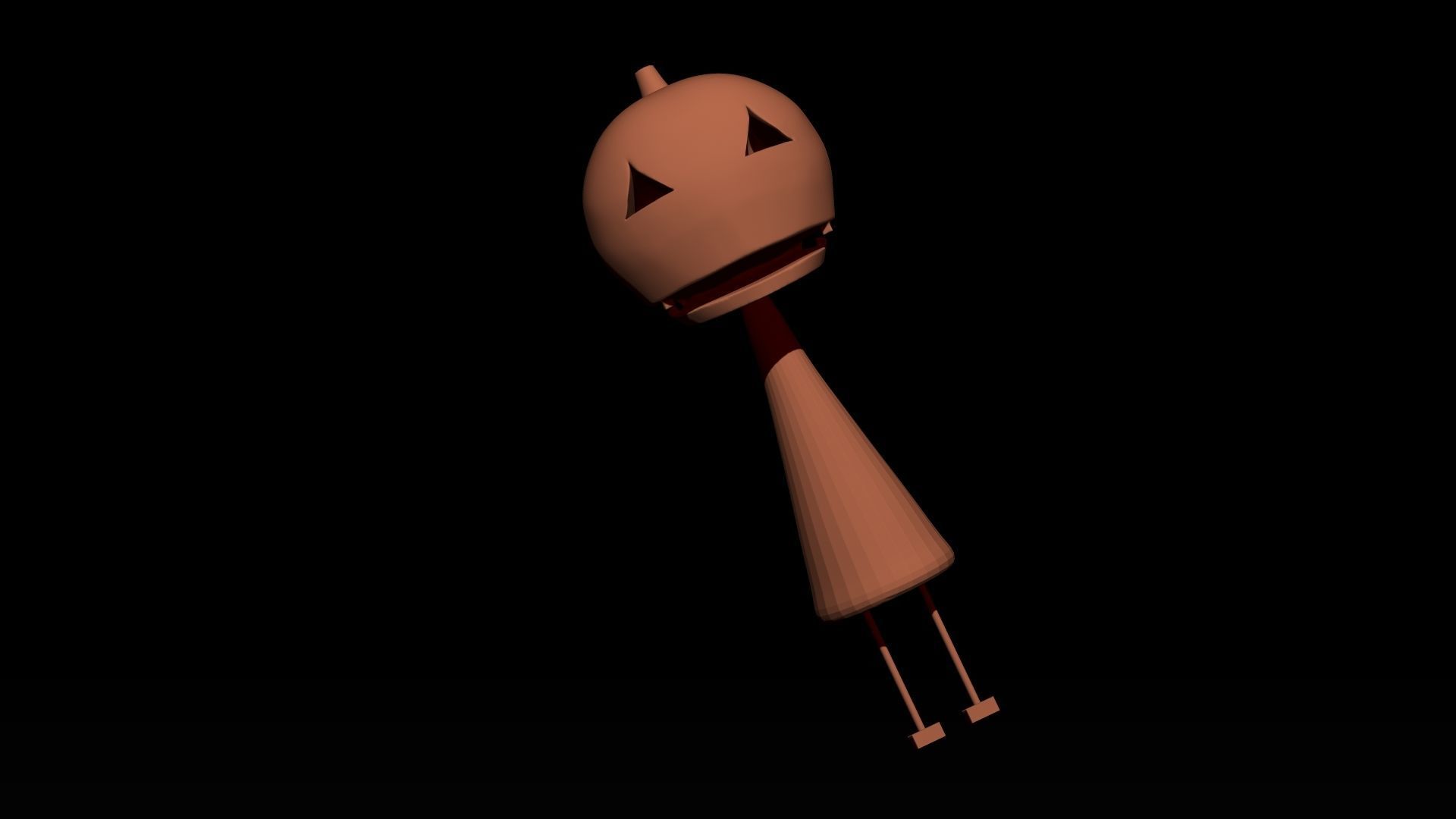 Halloween pumpkin head  3D print model_6
