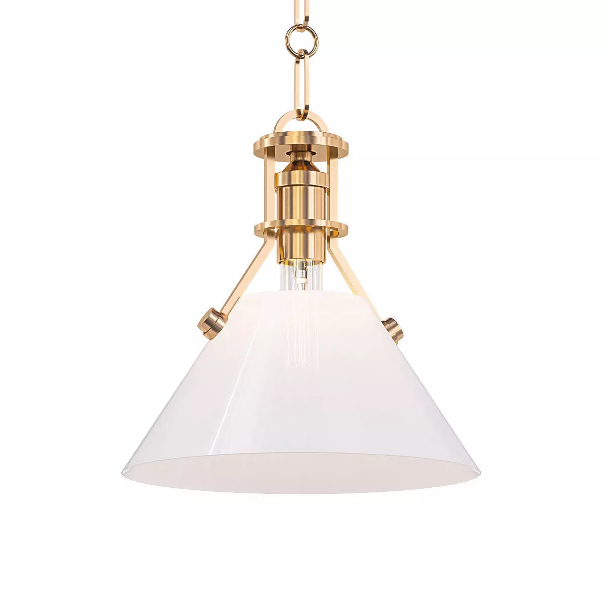 Hudson brass and pendant light 3D model_0