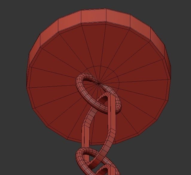 Hudson brass and pendant light 3D model_3