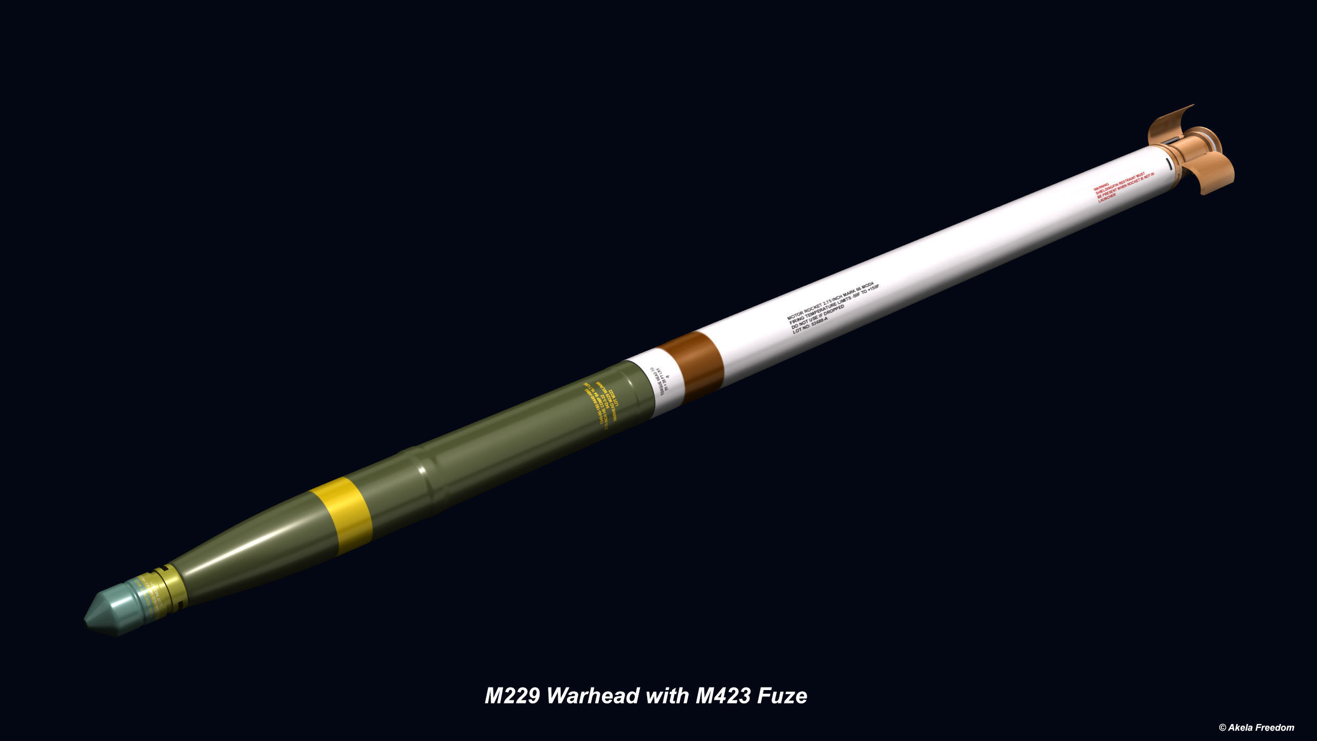 Hydra 70 Rocket v2 3D model_4