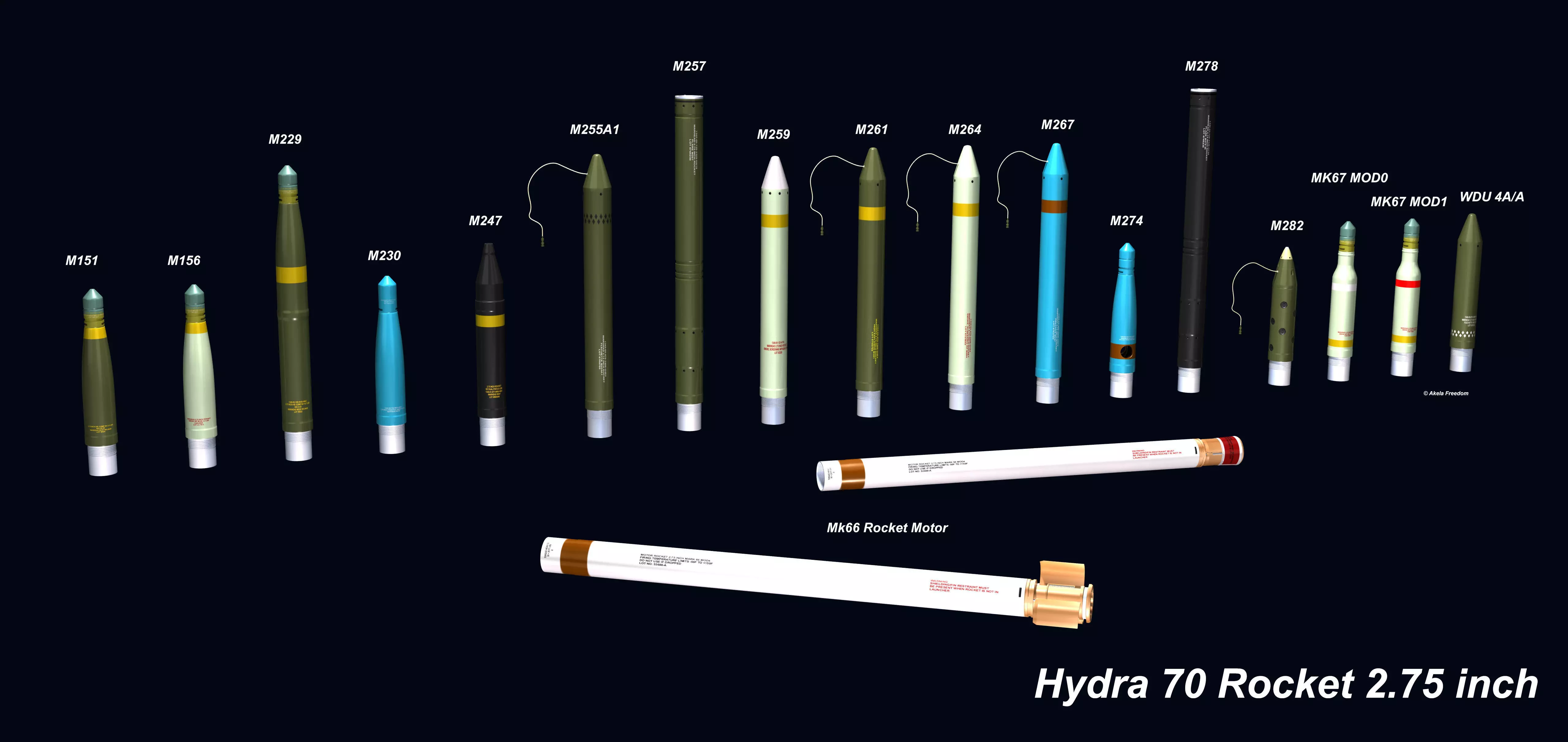 Hydra 70 Rocket v2 3D model_0