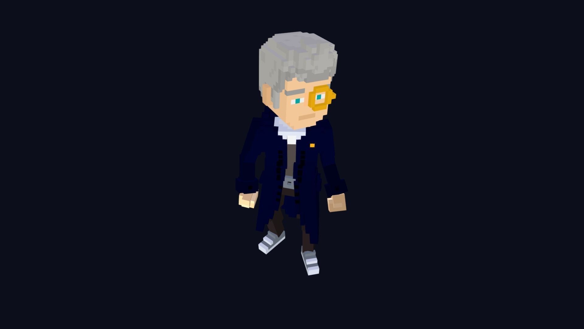 ShadowHunter Character - 3D Voxel Model Low-poly 3D model_7
