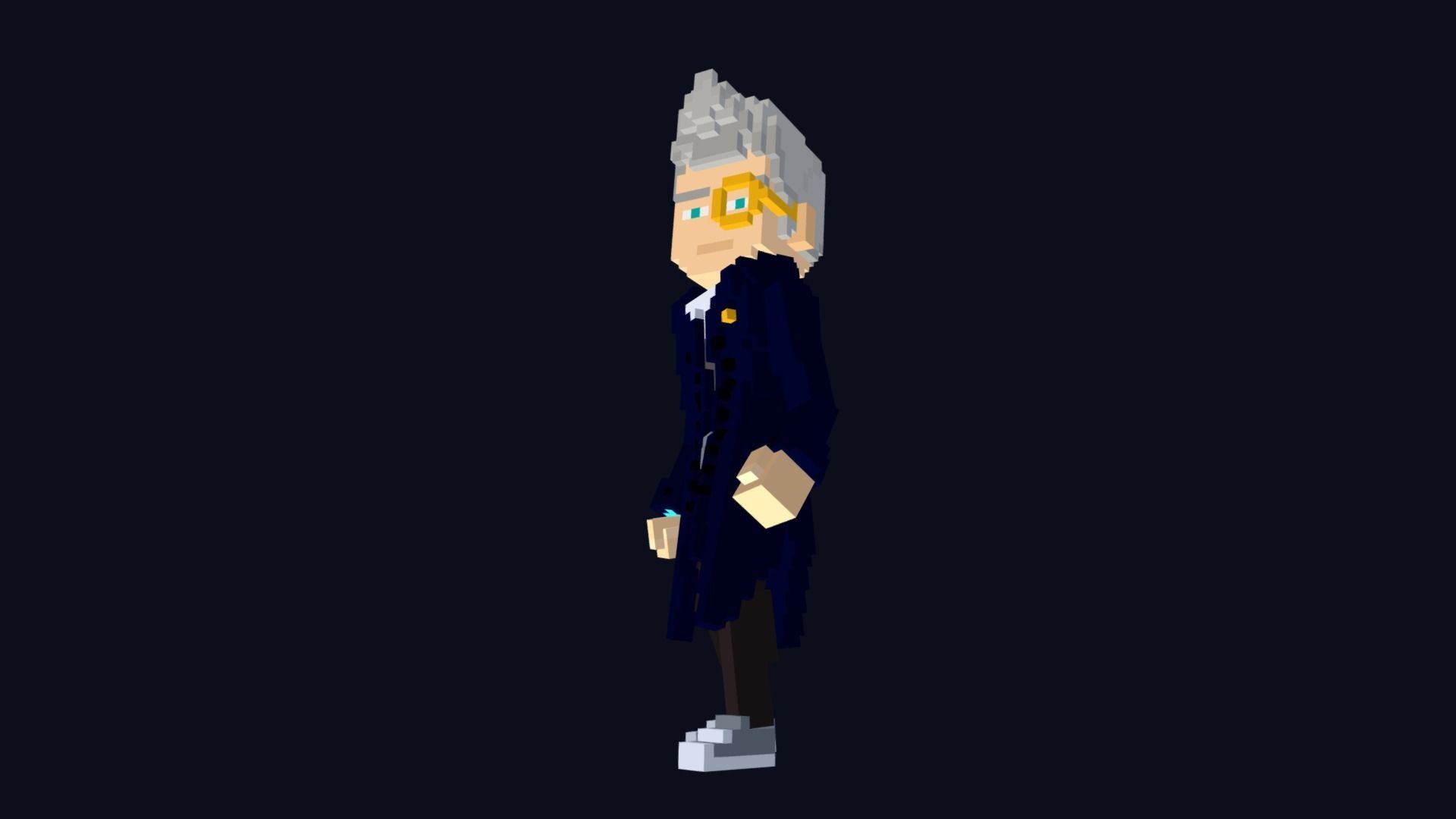 ShadowHunter Character - 3D Voxel Model Low-poly 3D model_6