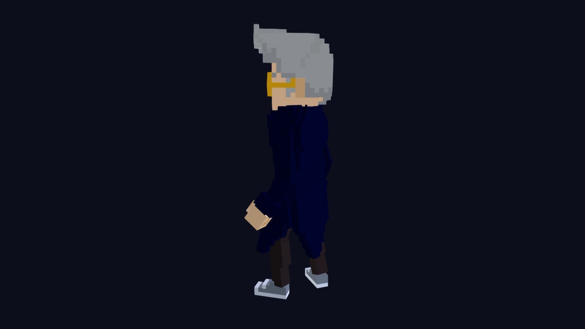 ShadowHunter Character - 3D Voxel Model Low-poly 3D model_2