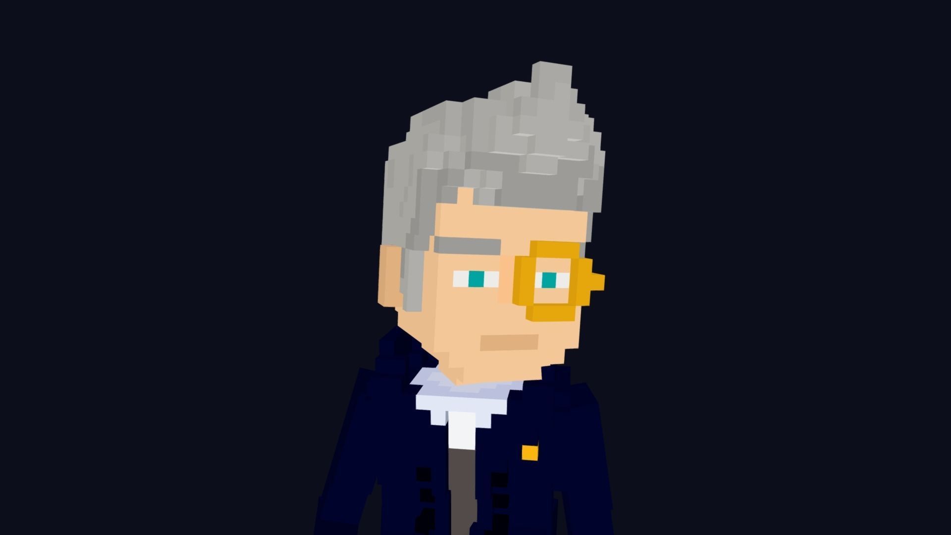 ShadowHunter Character - 3D Voxel Model Low-poly 3D model_8