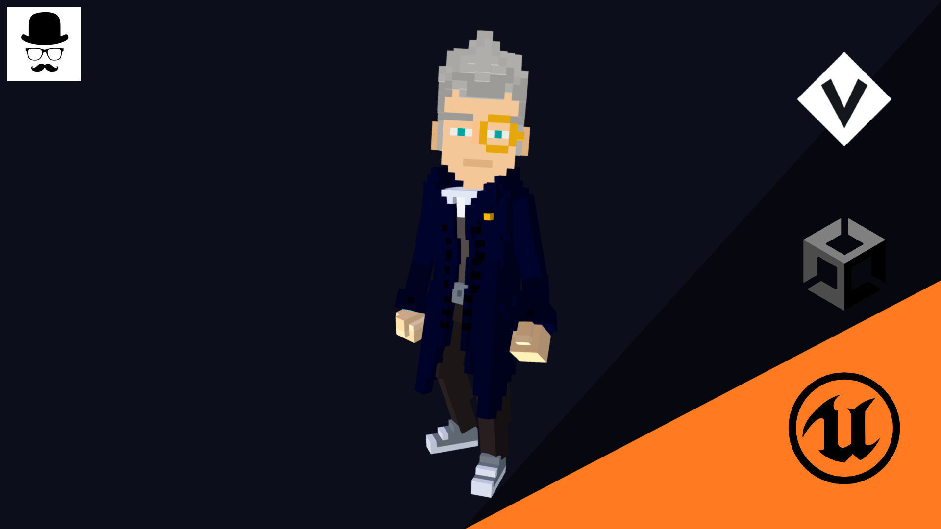 ShadowHunter Character - 3D Voxel Model Low-poly 3D model_9