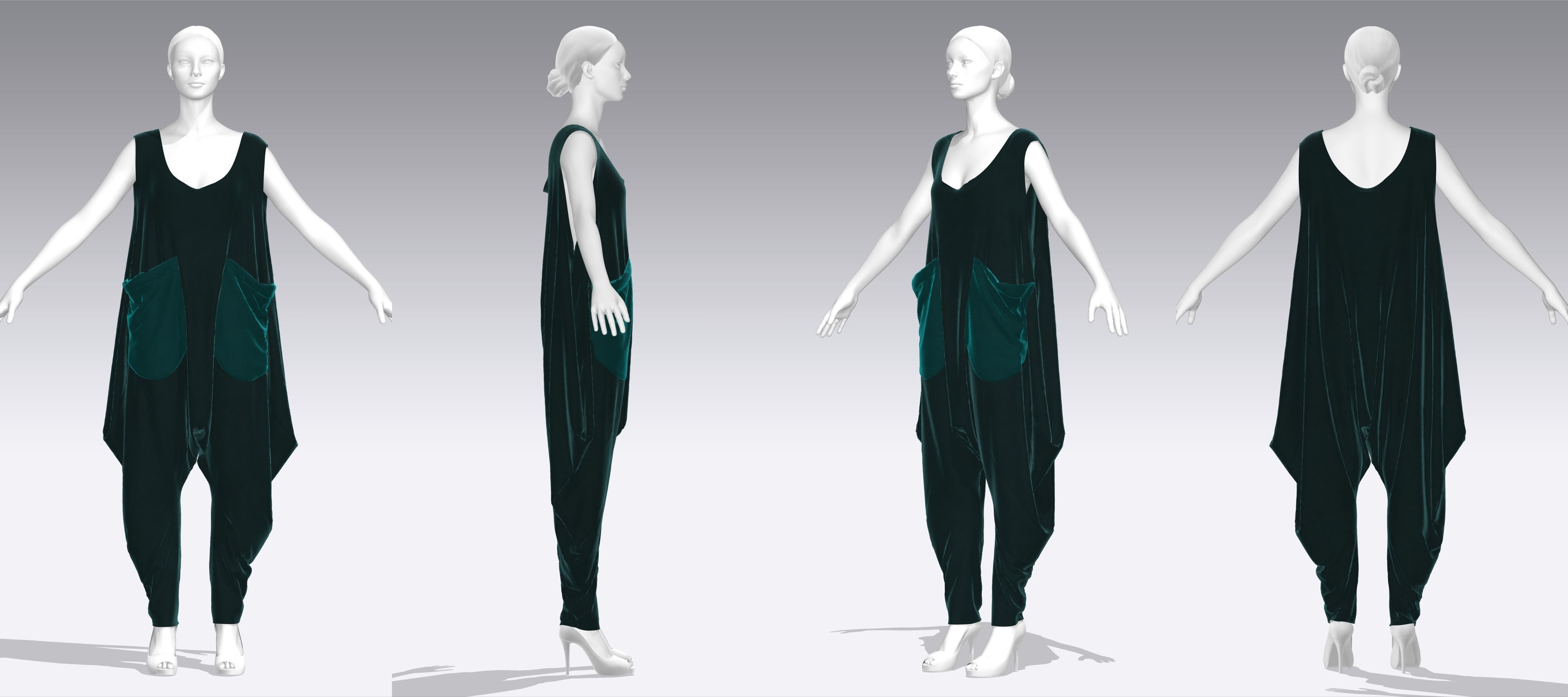 Dress Outfits MD CLO 3D zprj project files 3D model 3D Model Collection_38