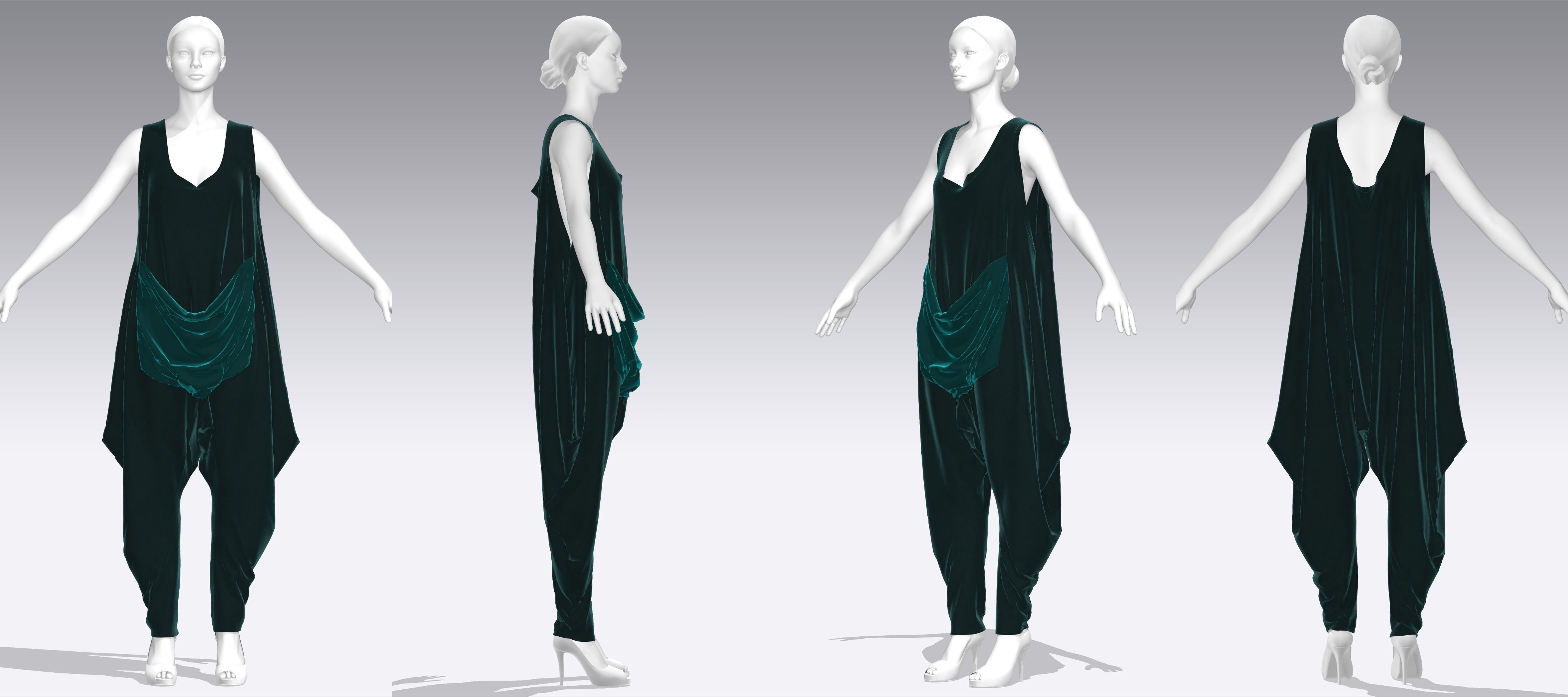 Dress Outfits MD CLO 3D zprj project files 3D model 3D Model Collection_35