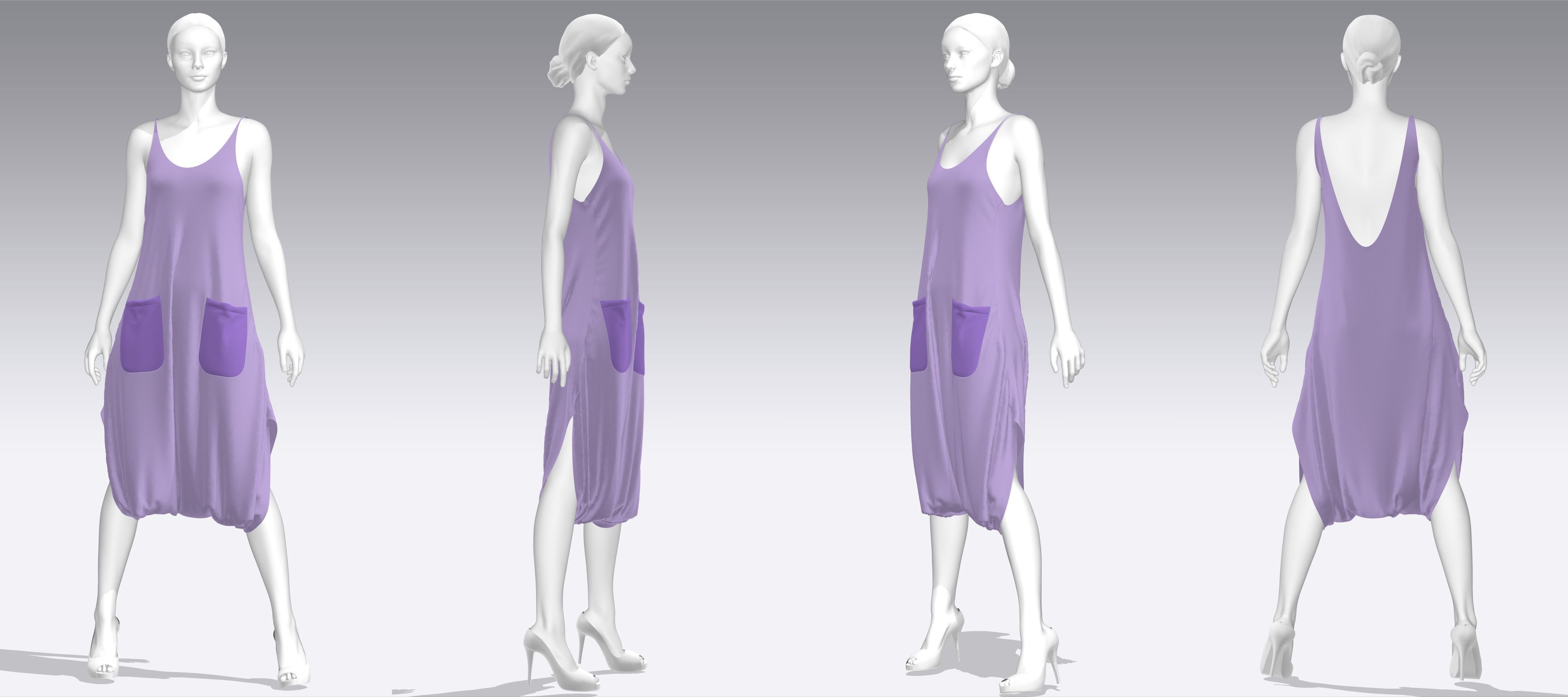 Dress Outfits MD CLO 3D zprj project files 3D model 3D Model Collection_30