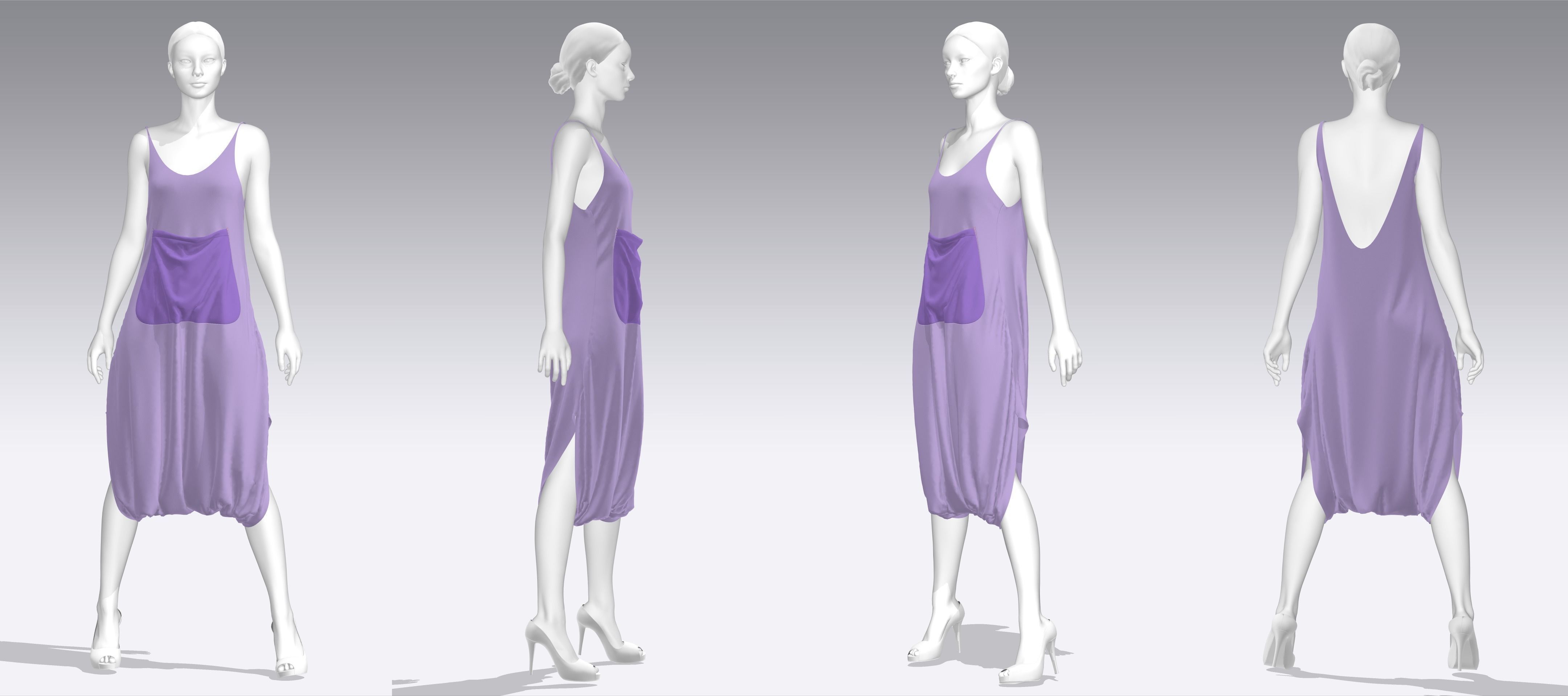 Dress Outfits MD CLO 3D zprj project files 3D model 3D Model Collection_31