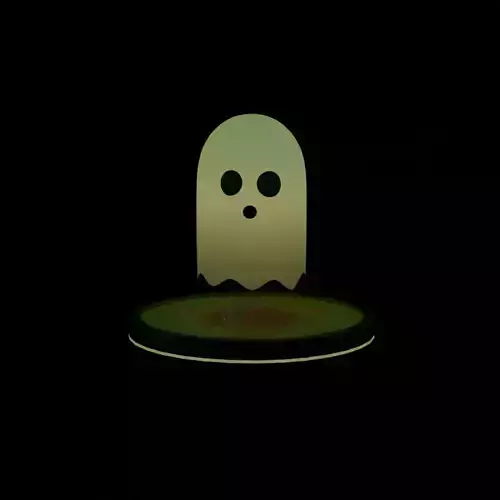 stylized ghost Free low-poly 3D model