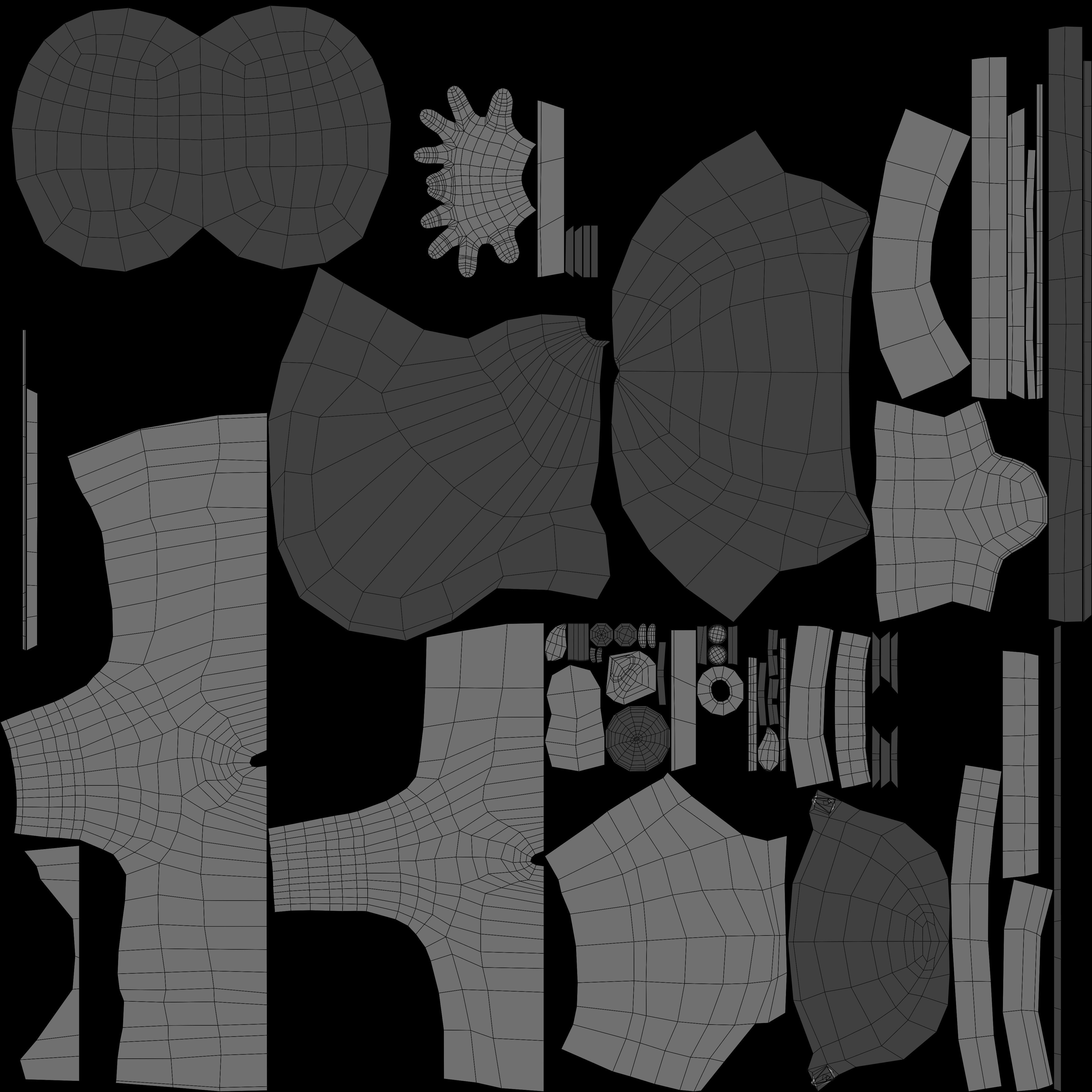 Santa Claus 3D model low polygon 3D model_11