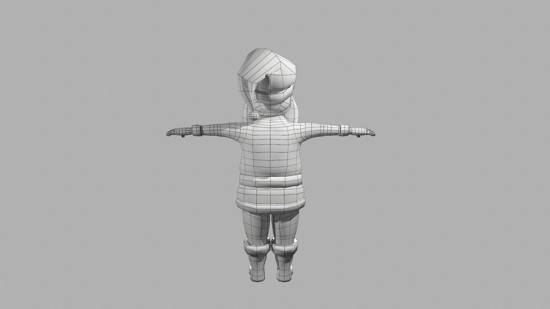 Santa Claus 3D model low polygon 3D model_10