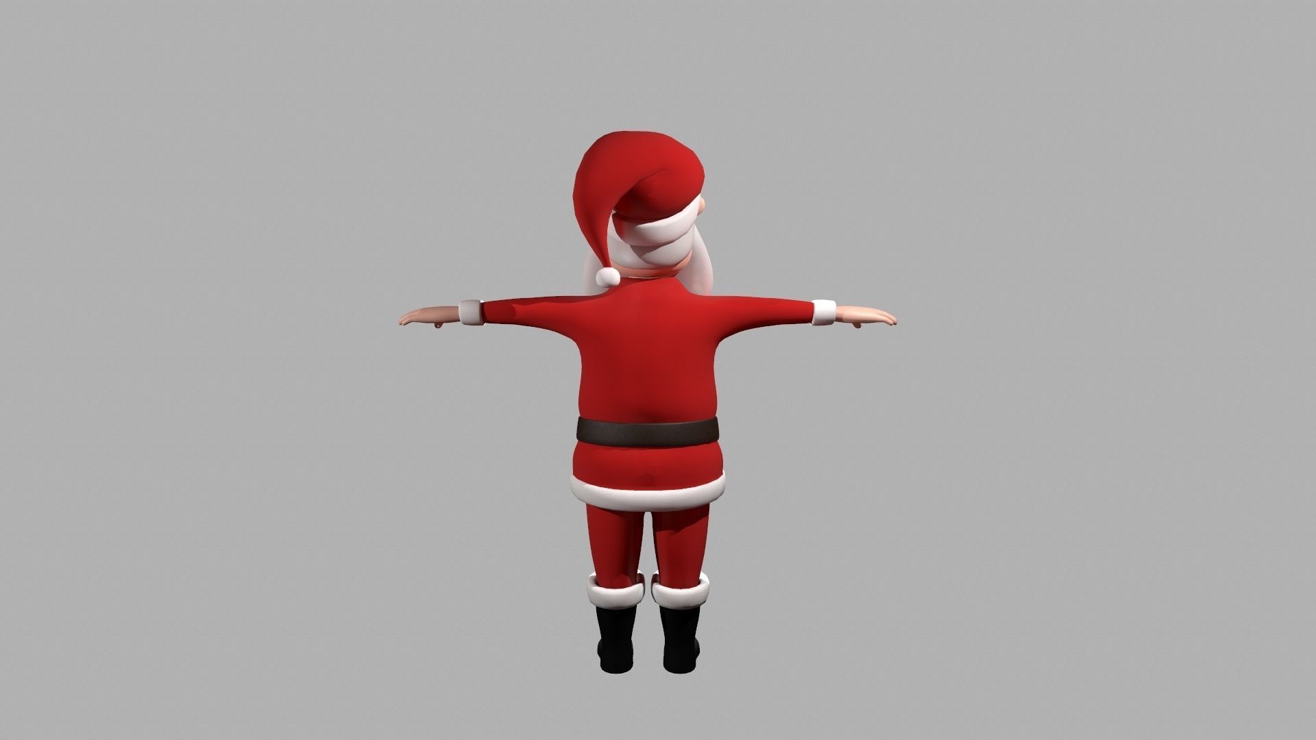 Santa Claus 3D model low polygon 3D model_5