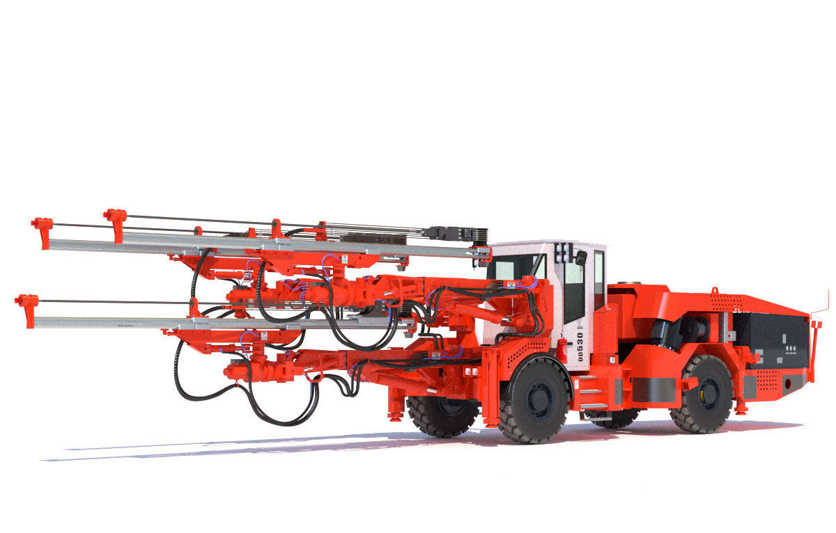 3D model equipment Sandvik DD530 Mining Jumbo CGTrader