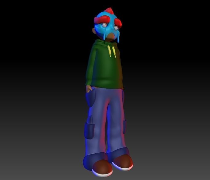 cartoon figure for client hiphop 3D print model_1