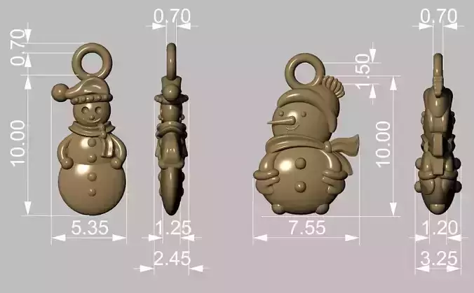 Christmas snowmans 2023 3D print model