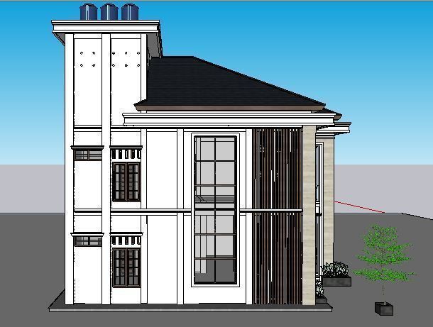 tropical house concept in east aceh 3D print model 3D print model_3