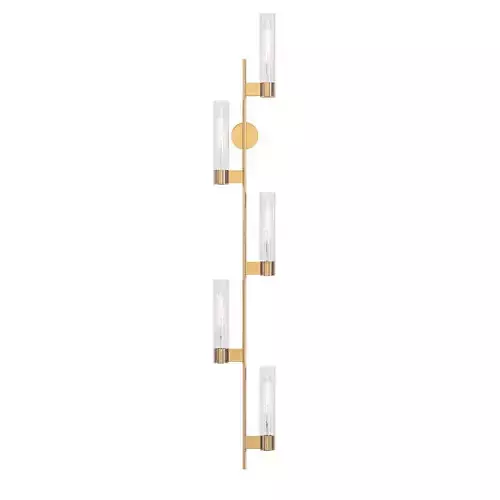 PASTIS 5 four - light wall sconce in brass and glass