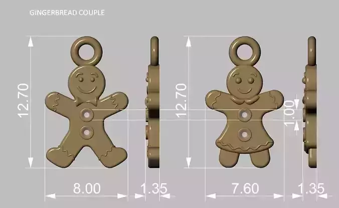 Christmas gingerbread 2023 3D print model