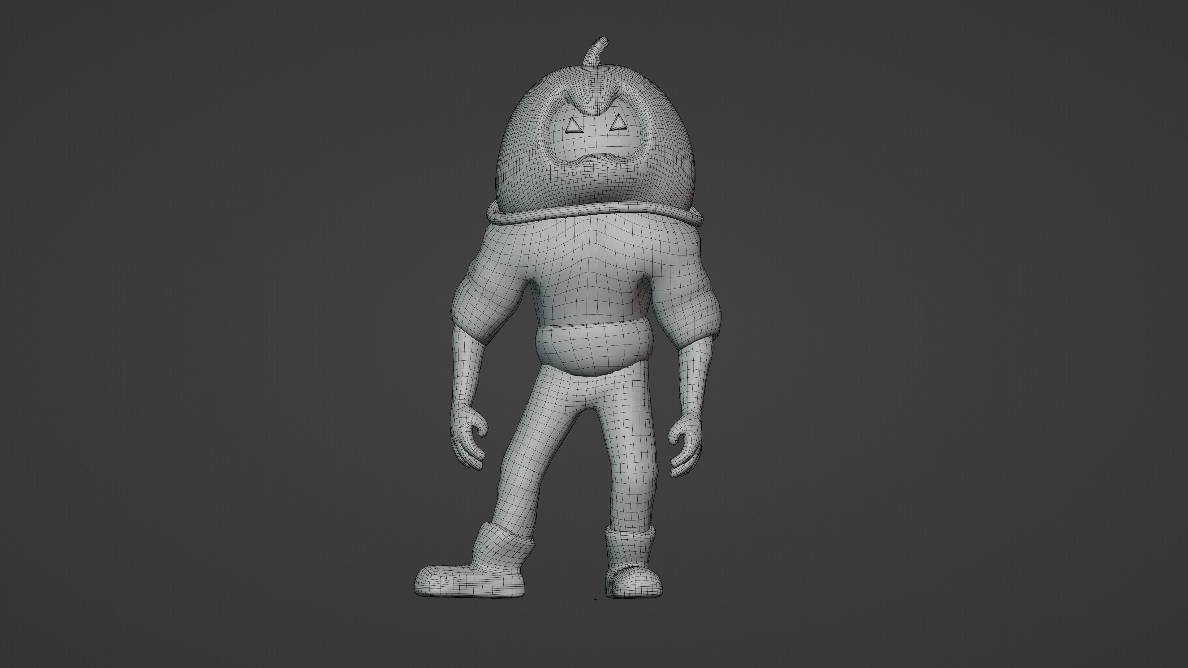 Pumpkin Man halloween Model Low-poly 3D model_5