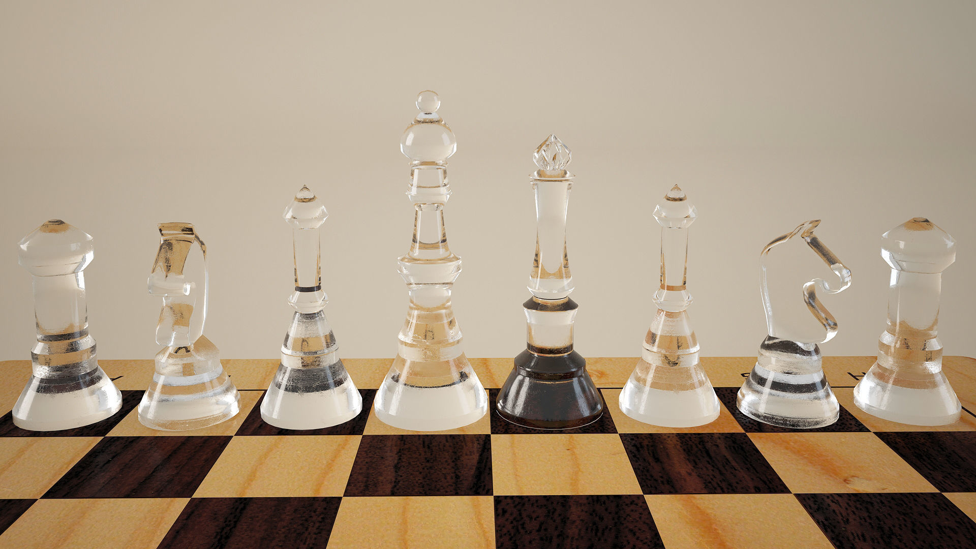 Chess set 3D model_3