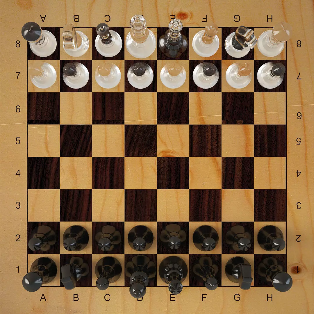 Chess set 3D model_0