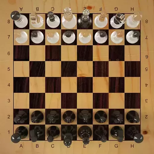 Chess set 3D model