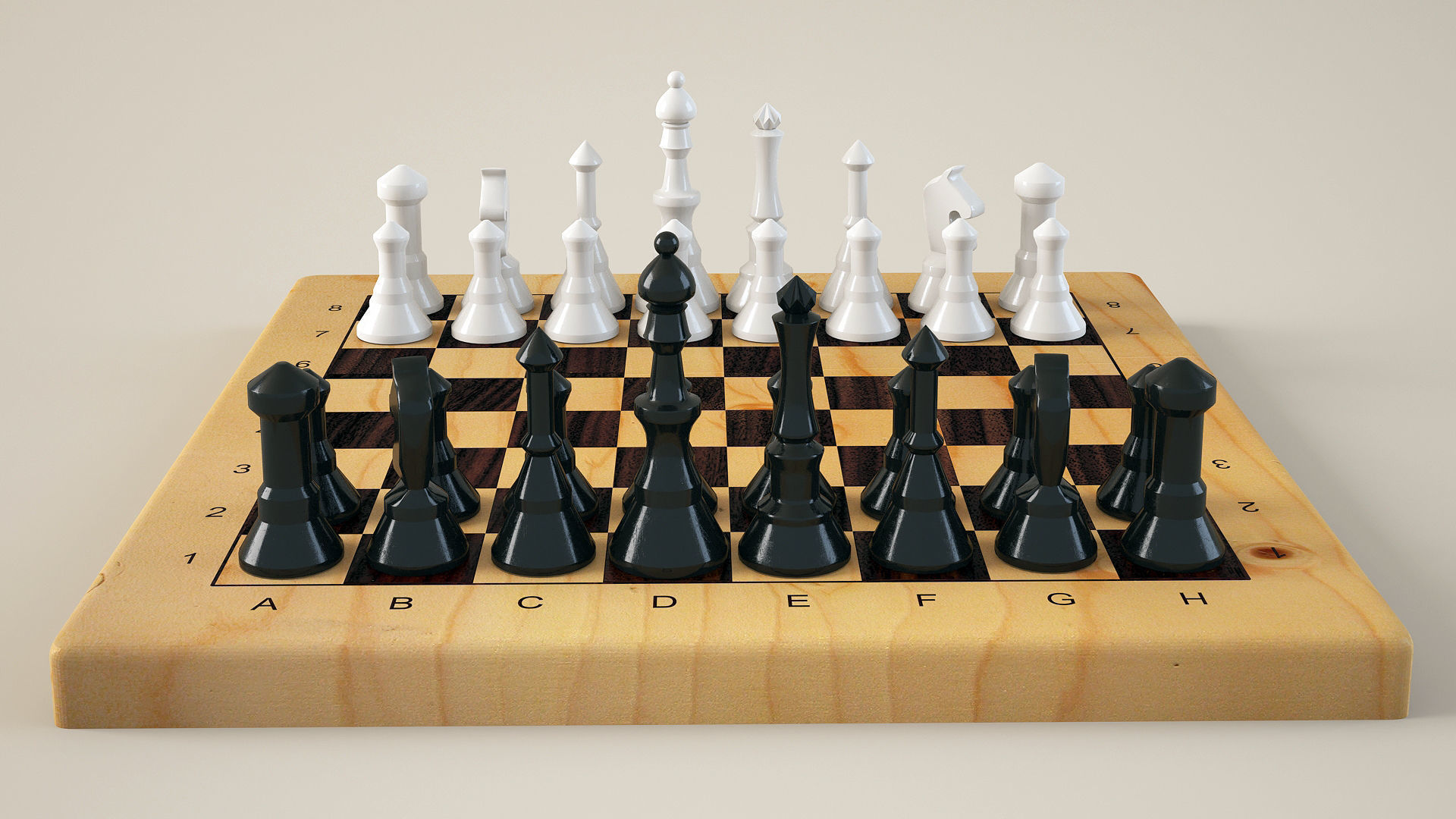 Chess set 3D model_4