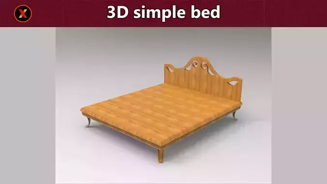 simple 3d bed Free 3D model