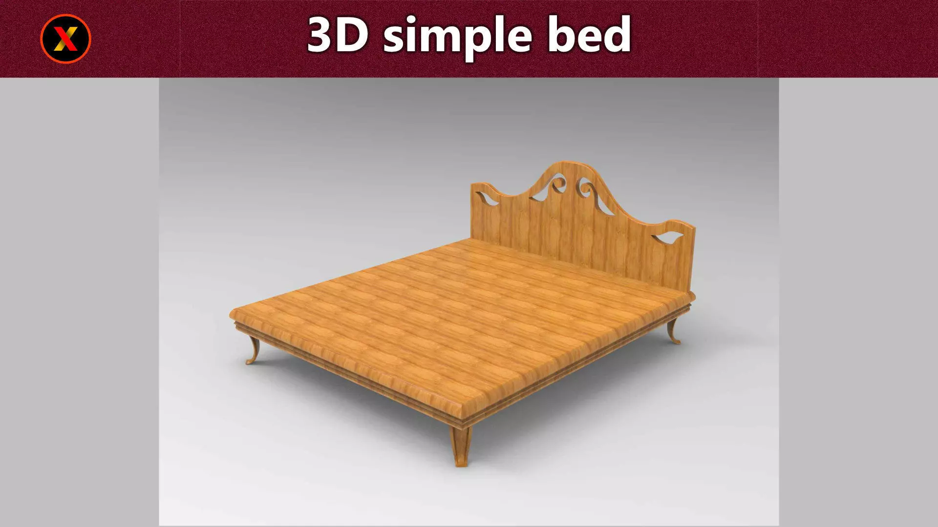 simple 3d bed Free 3D model_0