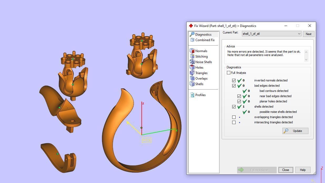Ring and Earrings Diamond jewelry set 3d print model C21 3D print model_8