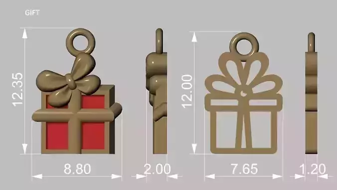 Christmas gift 2023 3D print model
