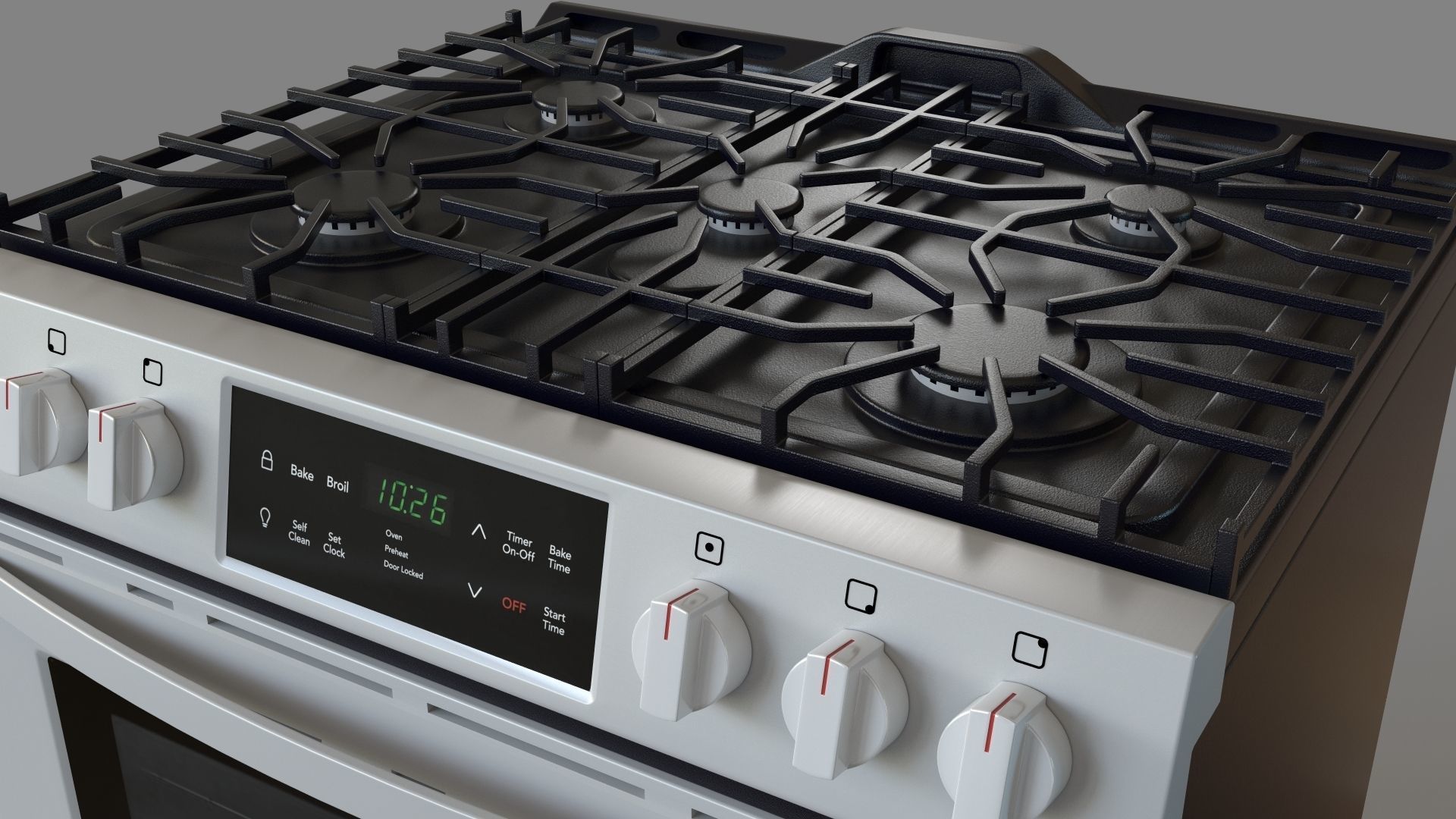 Frigidaire 30 Front Control Freestanding Gas Range 3D model_4