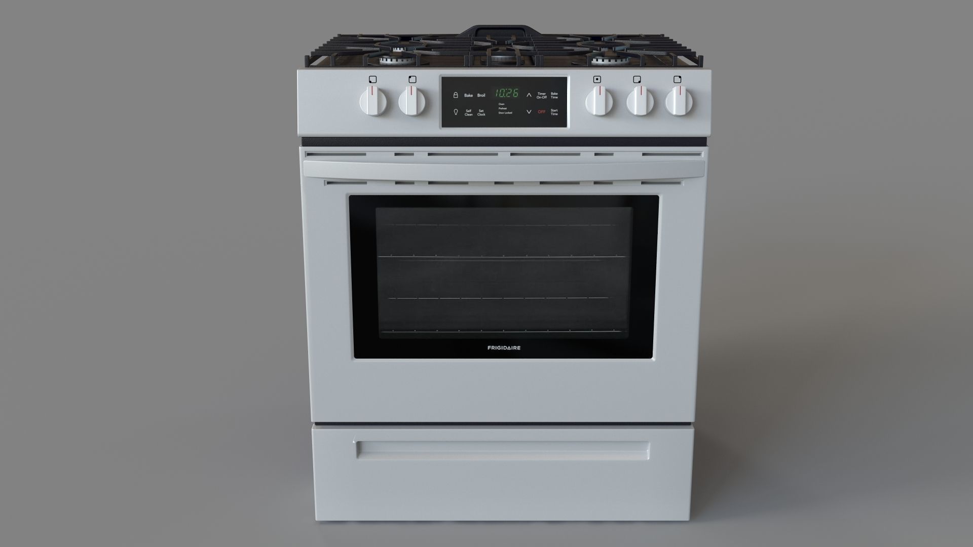 Frigidaire 30 Front Control Freestanding Gas Range 3D model_1