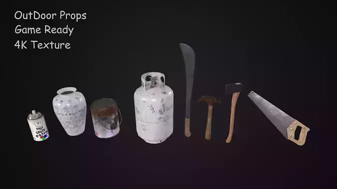 Outdoor Tools and Props Collection Game Ready