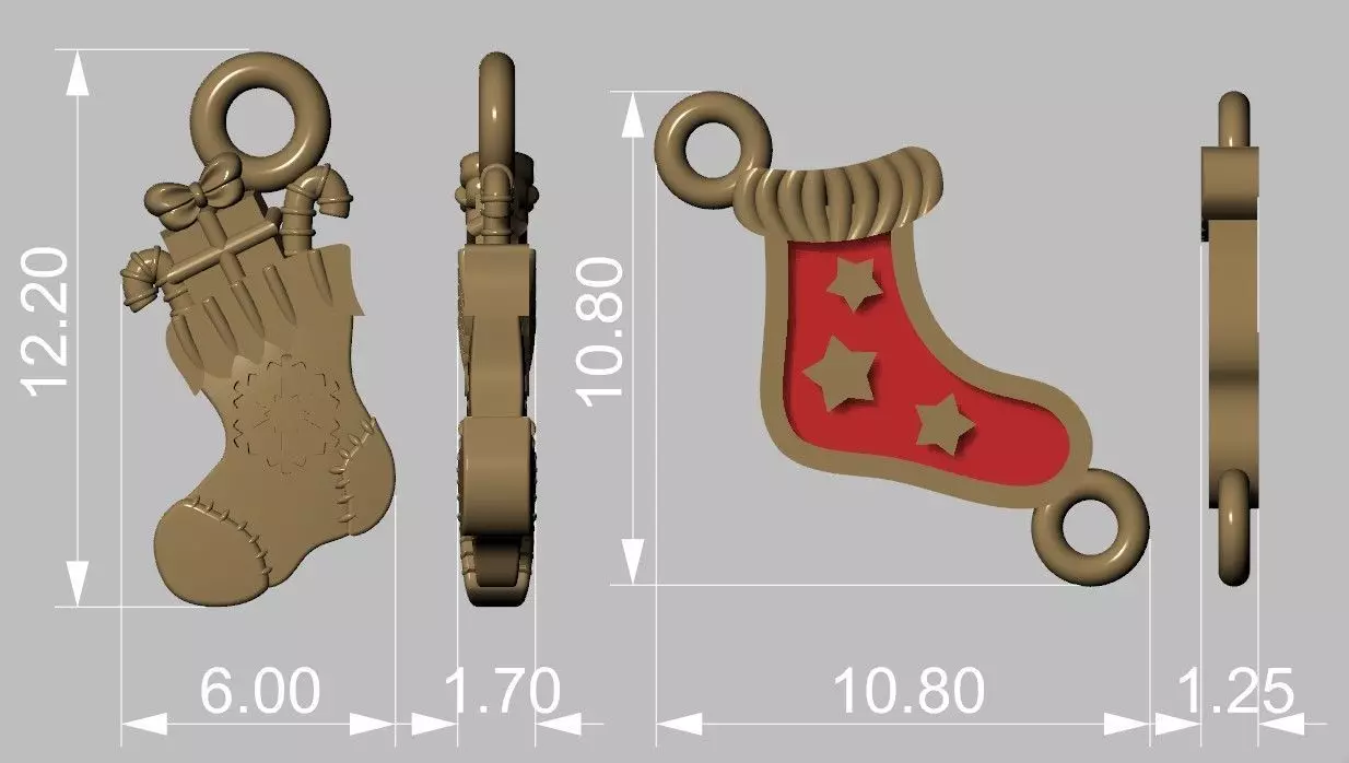 Christmas sock 2023 3D print model