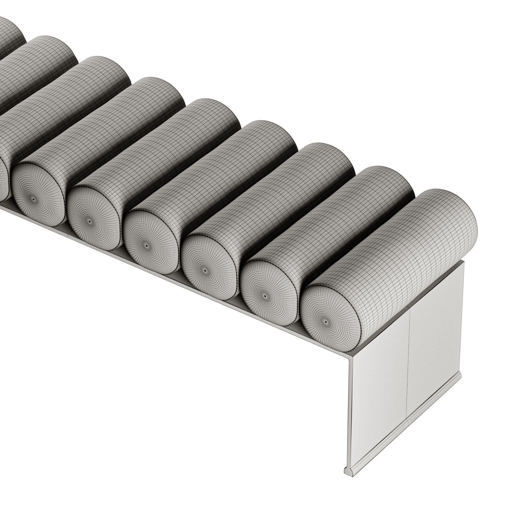 Baker Runway Bench 3D model CGTrader