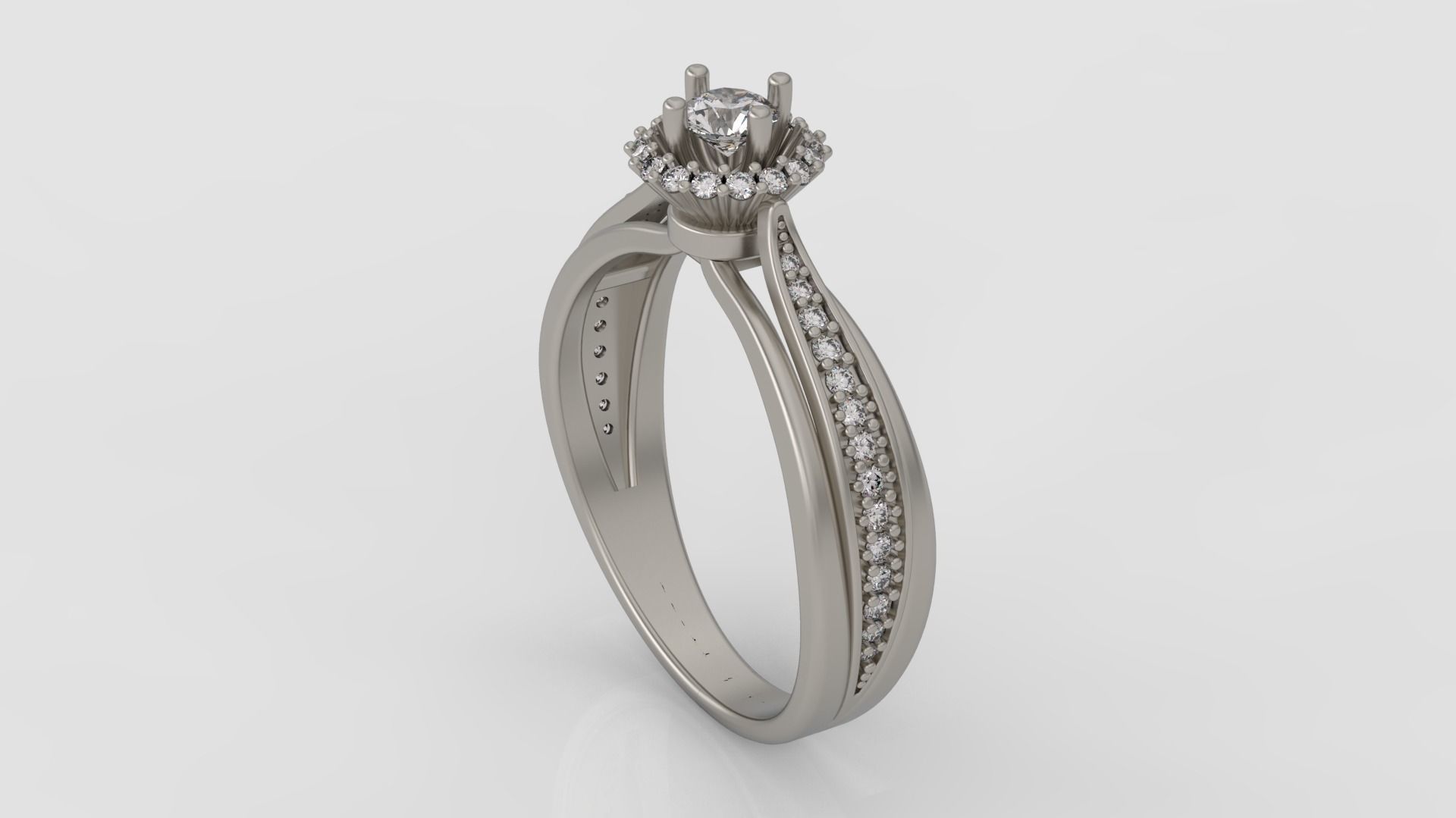 Solitaire Engagement Ring 3d model C24 3D print model_4