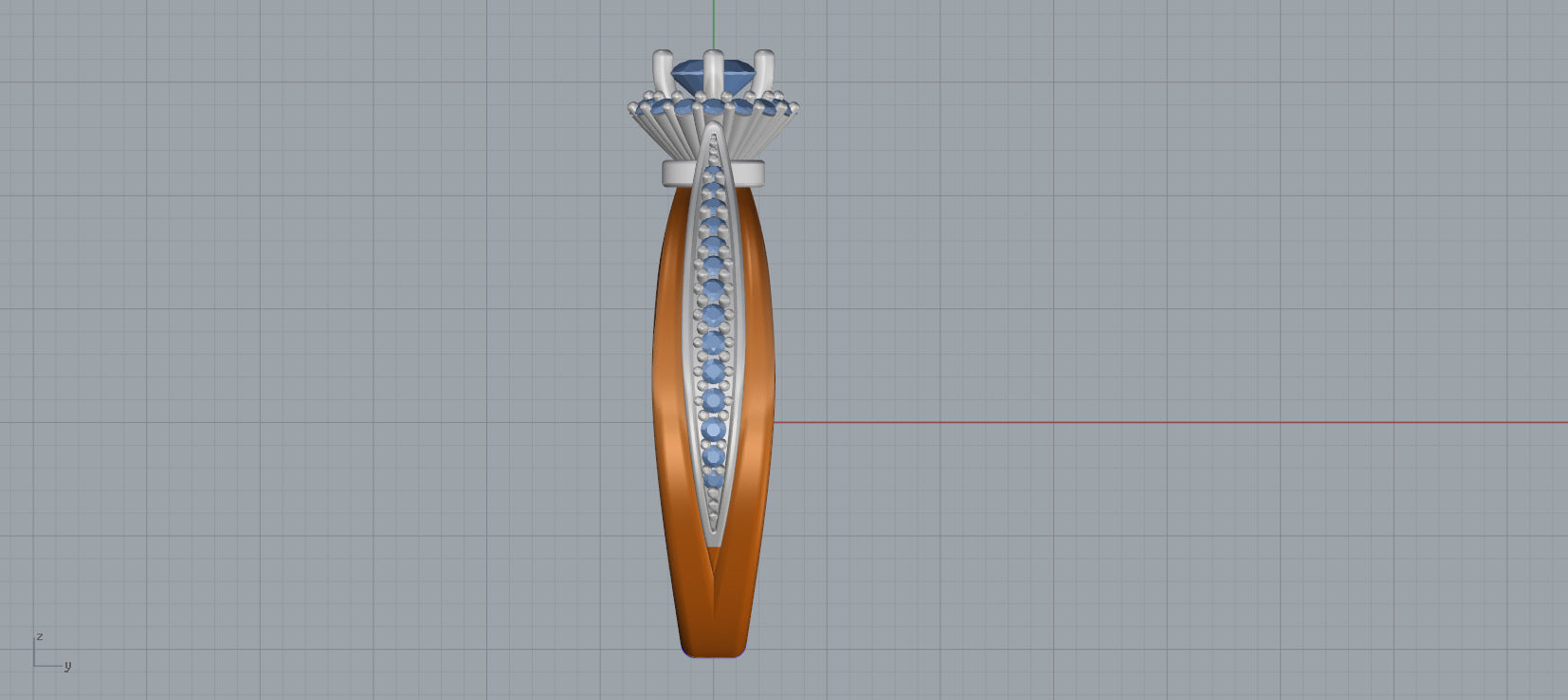 Solitaire Engagement Ring 3d model C24 3D print model_12