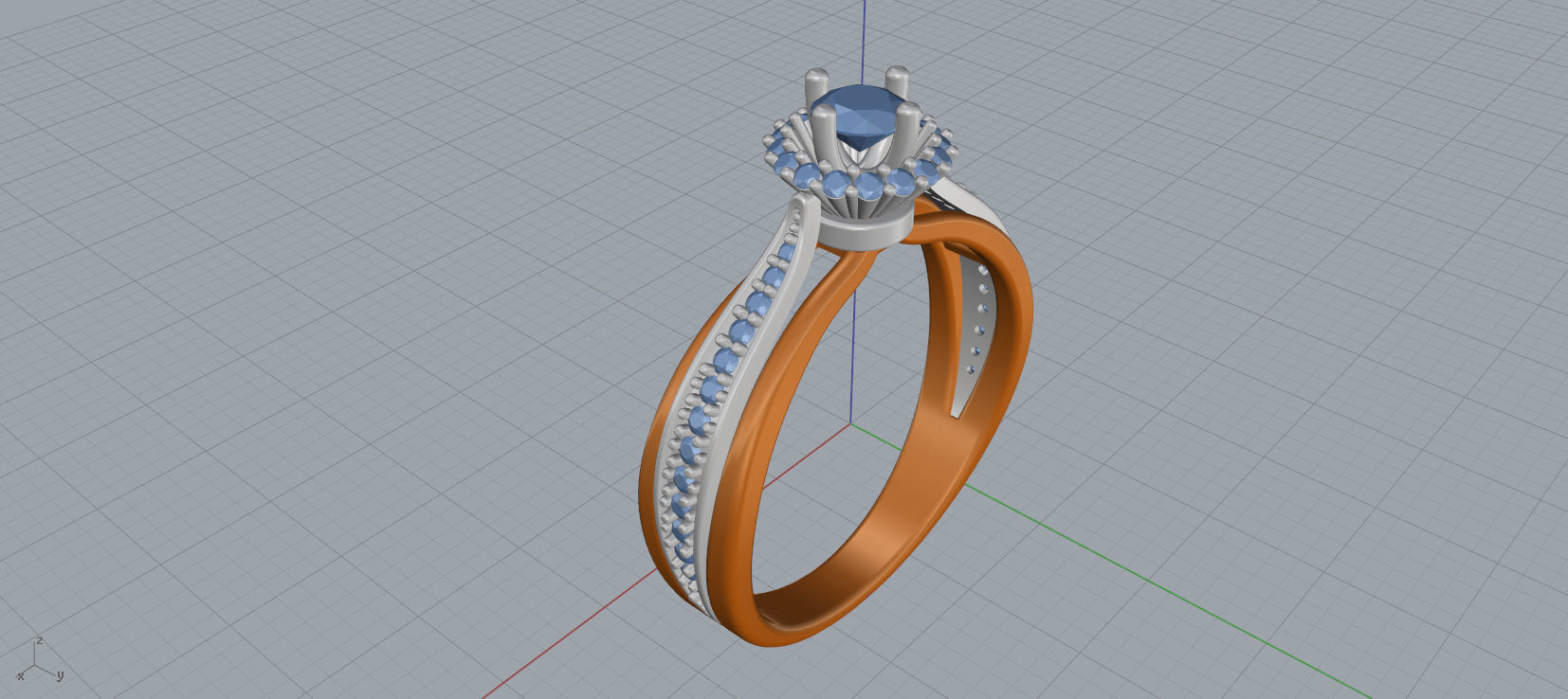 Solitaire Engagement Ring 3d model C24 3D print model_14