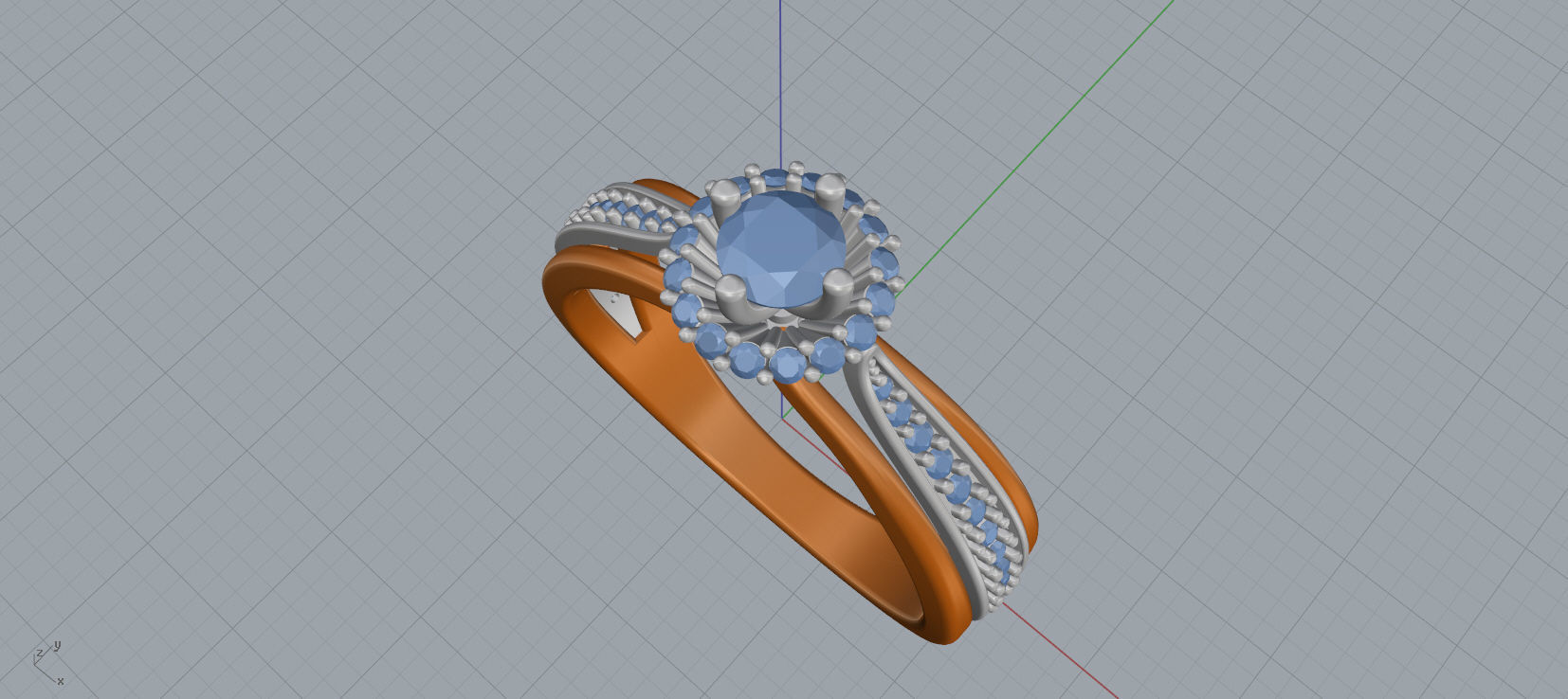 Solitaire Engagement Ring 3d model C24 3D print model_15