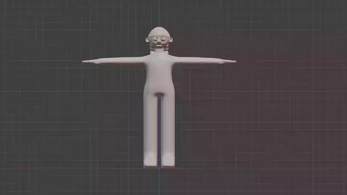 Simple model of a girl character 3D model